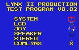 Lynx II Production Test Program V0.02 Screenshot 1